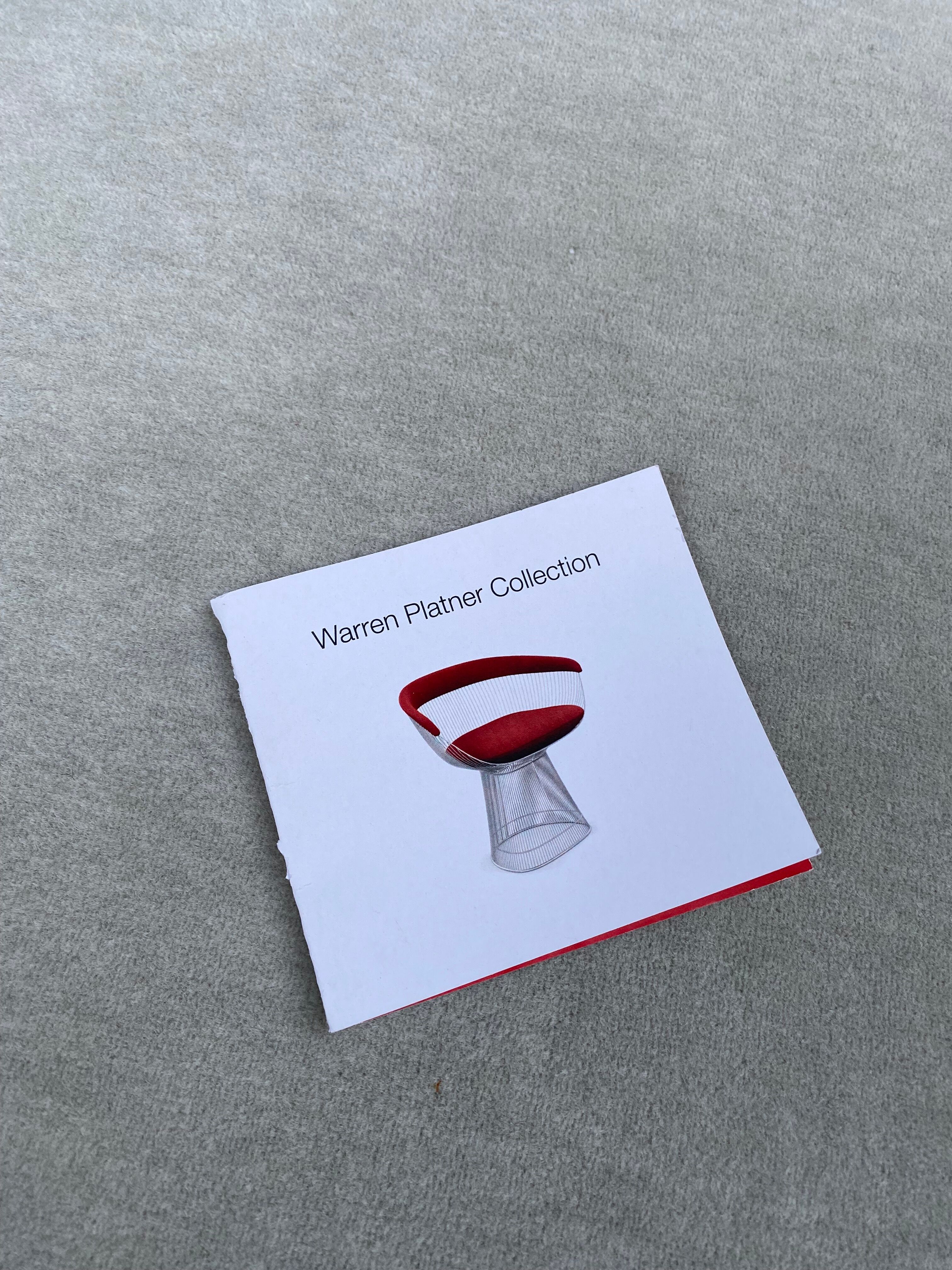 Velvet armchair by Warren Platner for Knoll