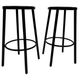 Set of four vintage bar stool - webbing and wood, 1980s Italian design