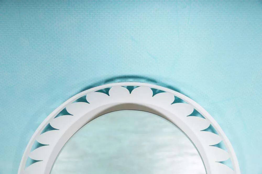 Organic mirror Space Age 1970s Hillebrand