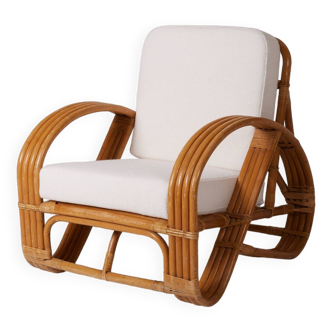 Pretzel bamboo armchair