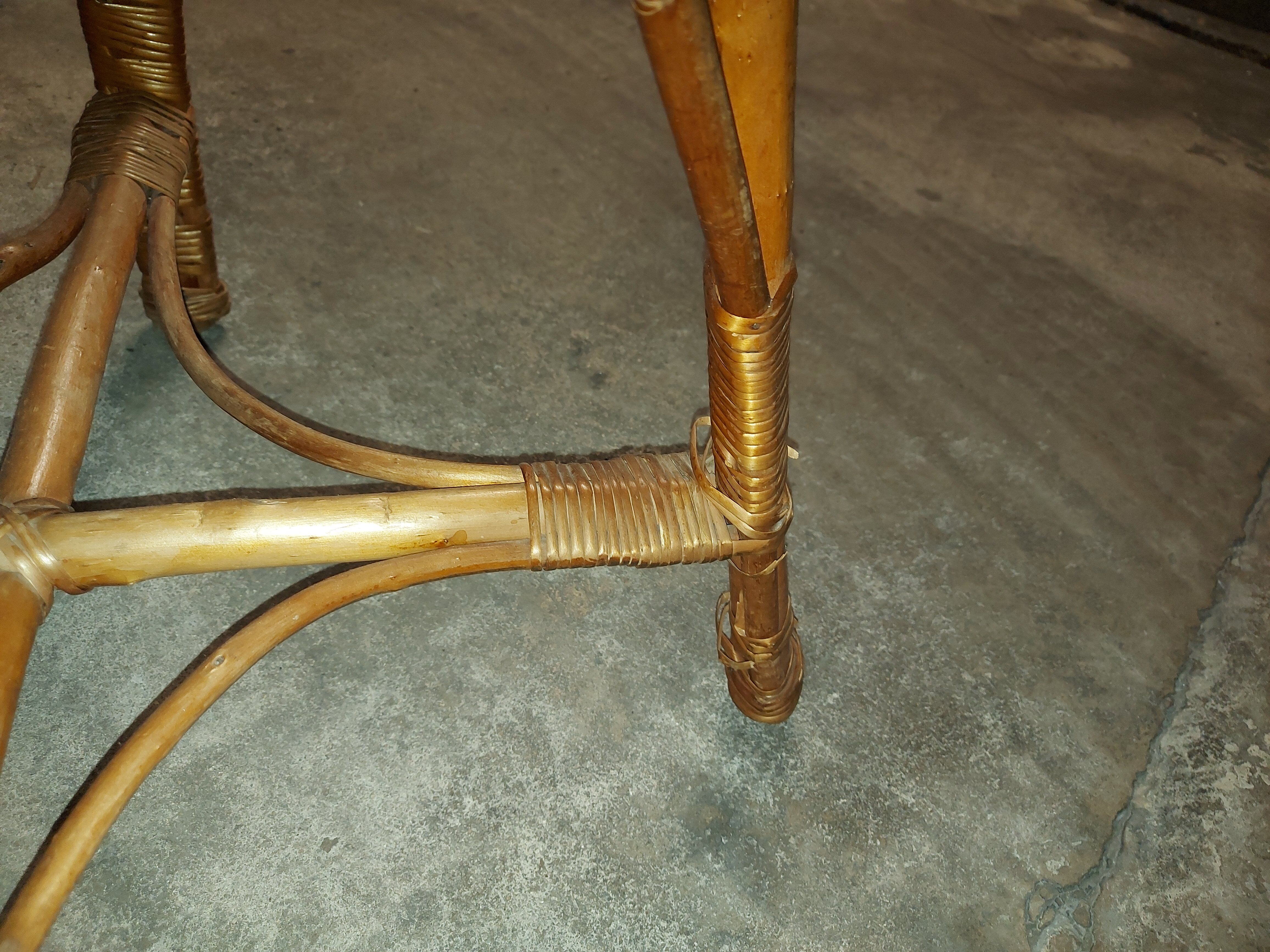 Fauteuil en rotin vintage