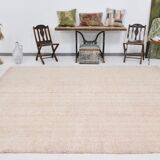 9x11 Pink & Beige Soft Wool Vintage Rug, 263x330Cm SK 33962