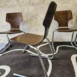 Set of 4 stacking chairs, 1970