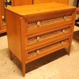 Commode vintage en osier