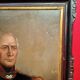 Peinture à l'huile d'un soldat antique du XIXe siècle en uniforme militaire