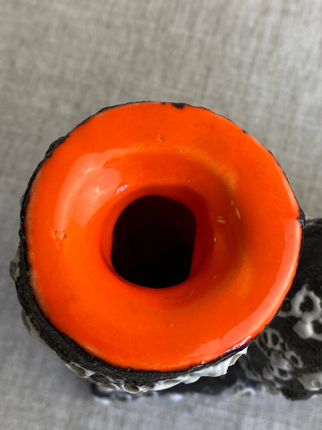 Vallauris fat lava ceramic candle holder