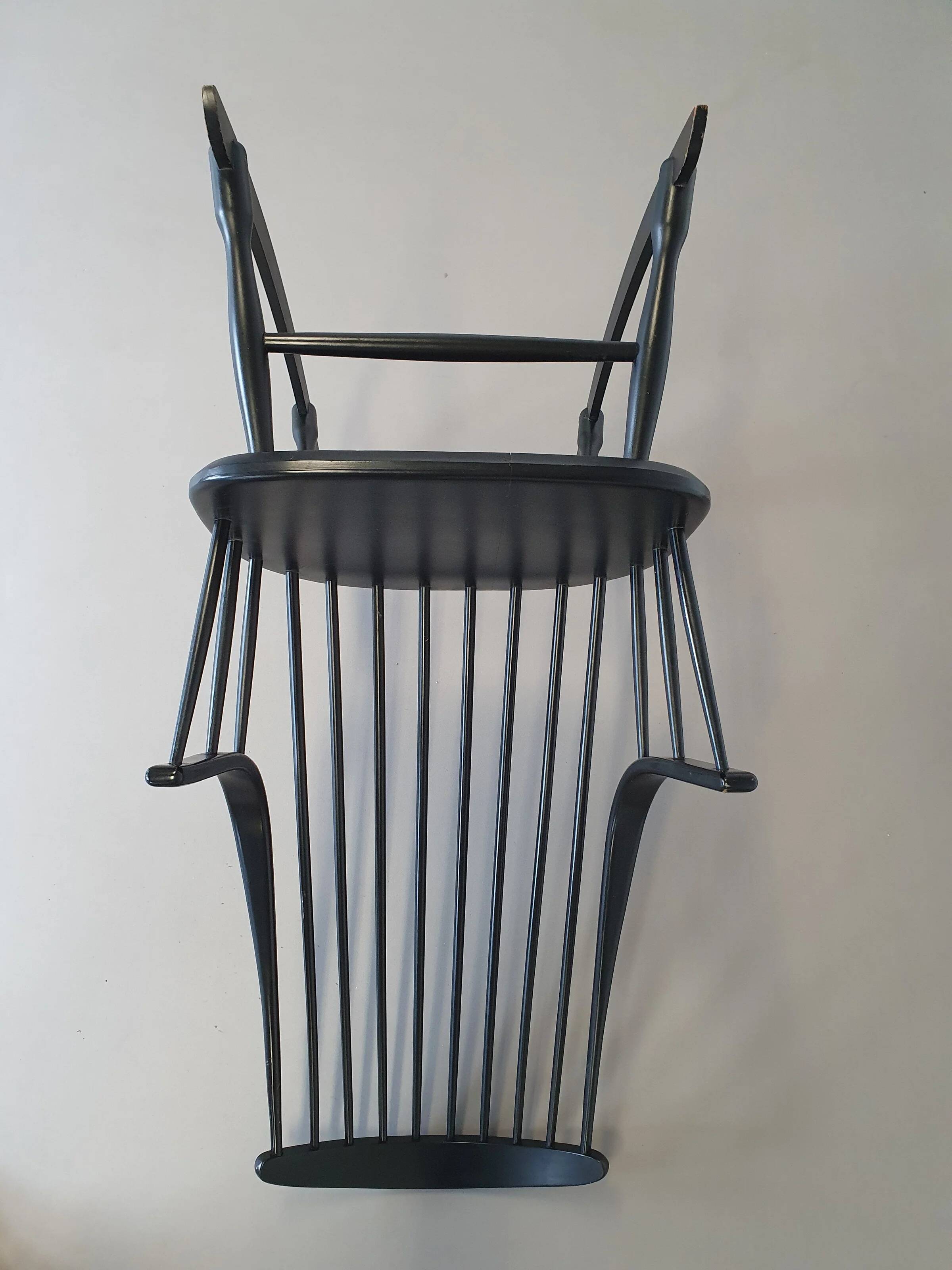 Black Lena Larsson for Nesto rocking chair 1960s