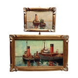 Pair of small navy