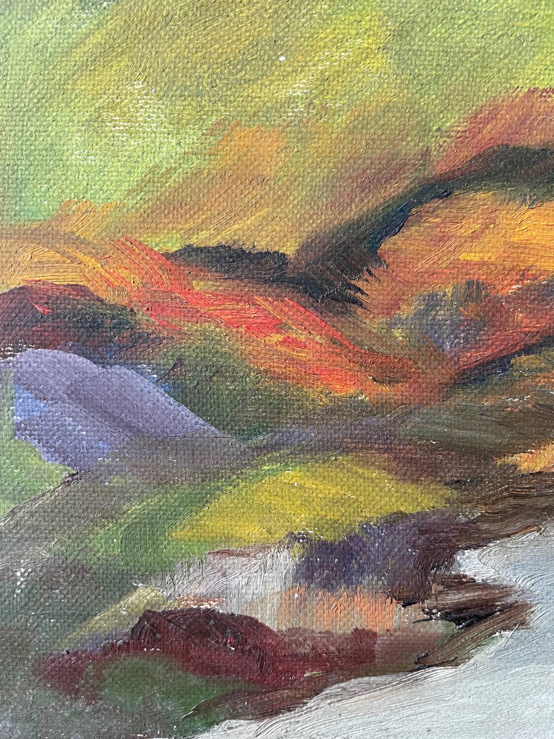 Tableau abstrait années 70