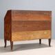 18th-century baroque secretary with a drop-down front in walnut and poplar.