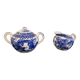 Japanese blue and white porcelain set