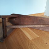 Solid wood farm bench