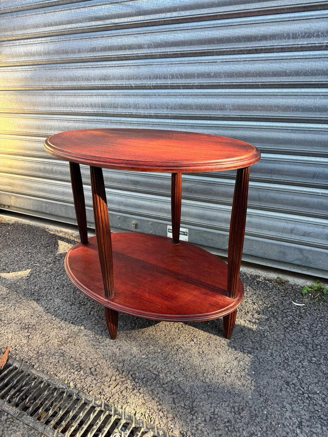 Art Deco coffee table in solid mahogany – 1930s