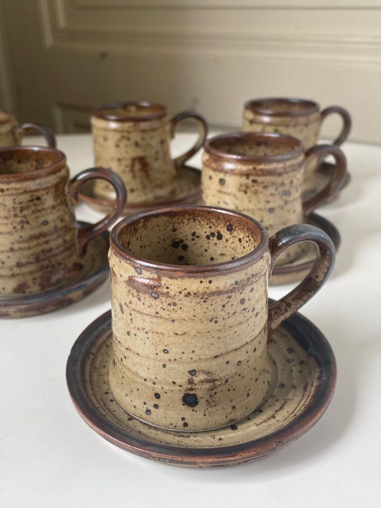 Set of 6 cups in pyrity