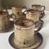 Set of 6 cups in pyrity