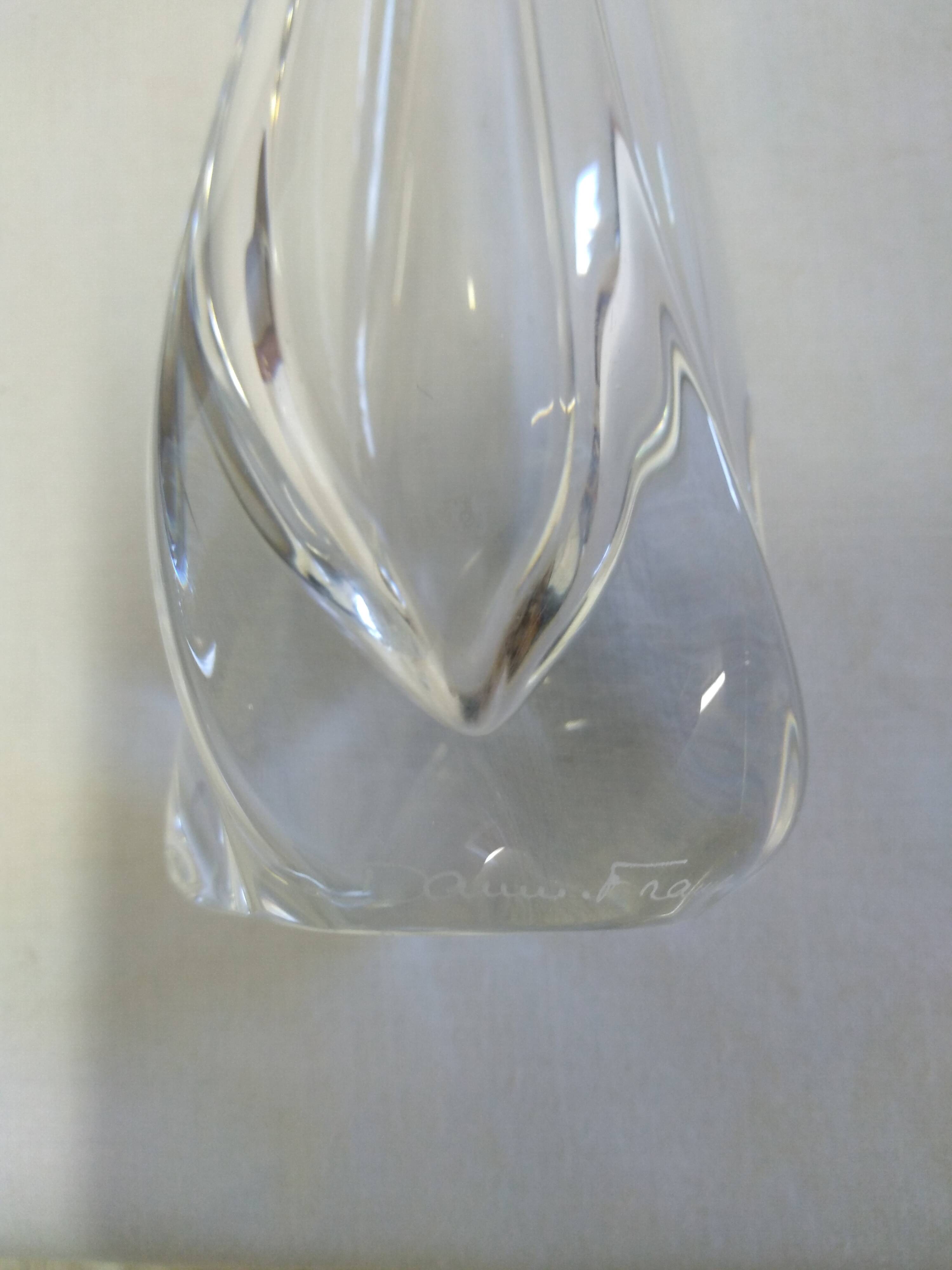 Daum crystal soliflore signed
