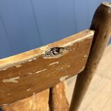 Set of four painted Dutch kitchen chairs.