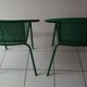 Pair of chairs half moon garden 80s Italian design