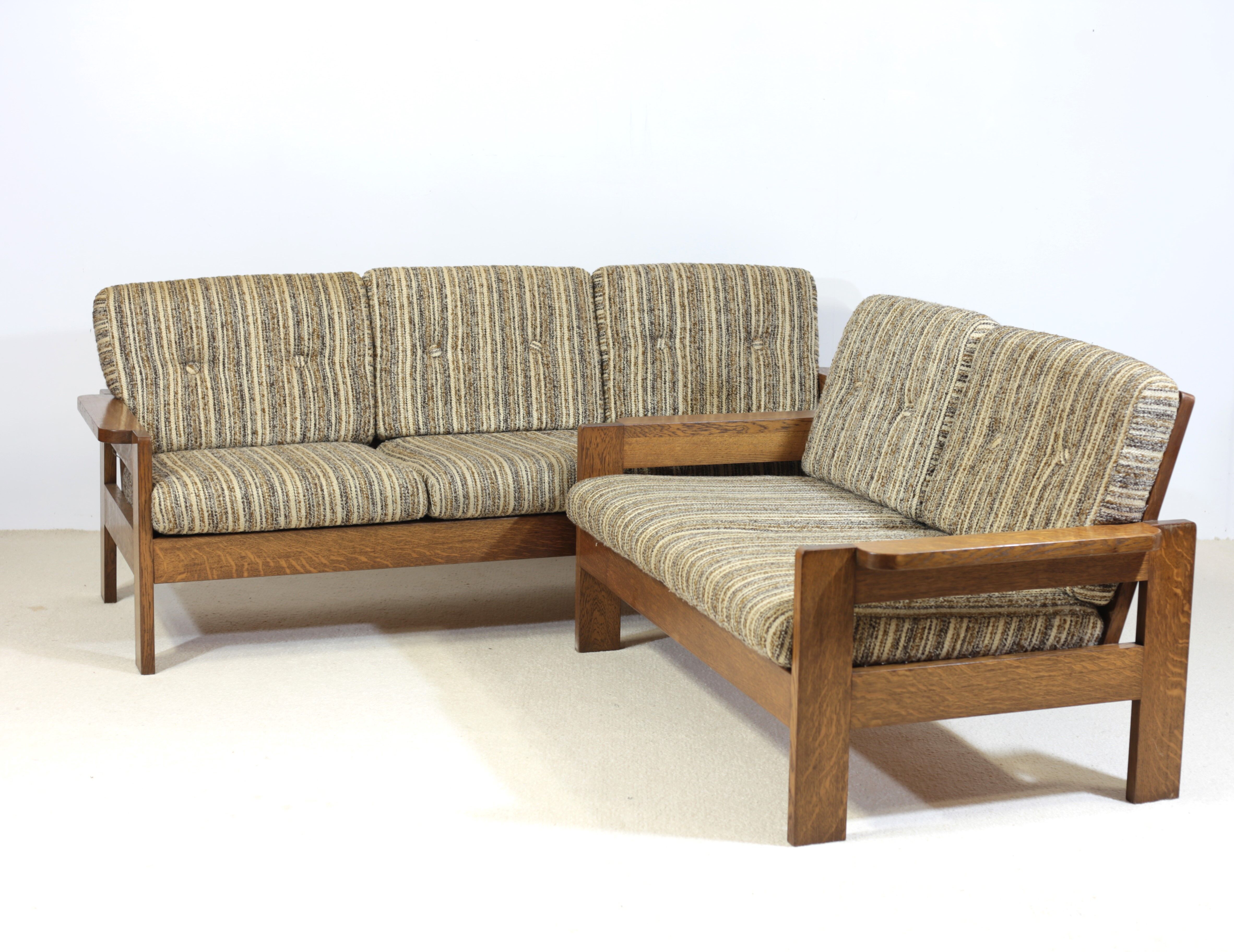 Danish brutalist sofa duo