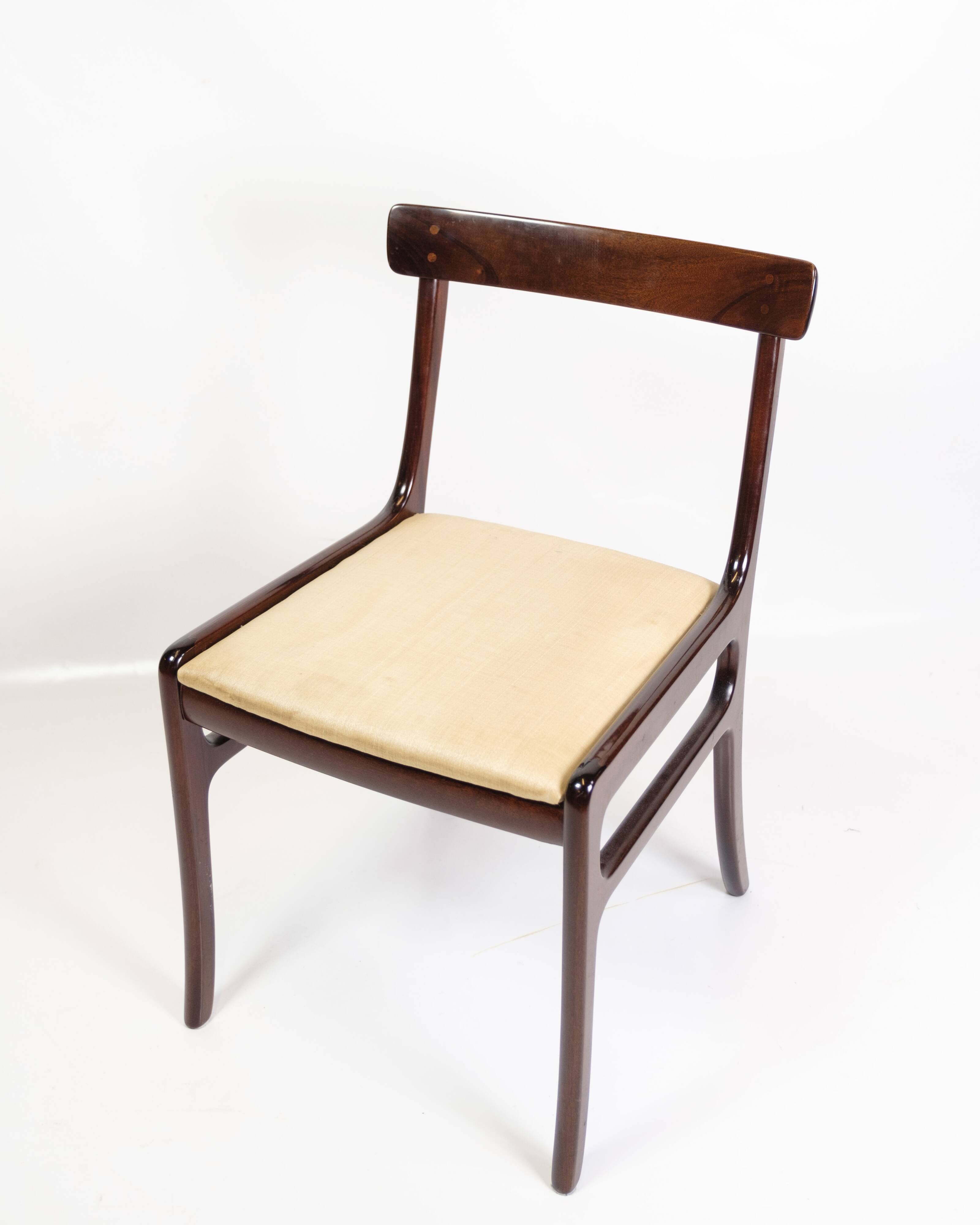 Set Of 6 Dining Chairs Model Rungstedlund Made In Mahogany By Ole Wanscher From 1960s