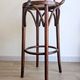 Bistro bar chair in curved wood and cane in Thonet style