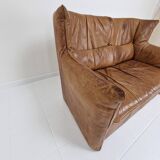 High Back Sofa in Cognac Leather by Gerard Van Den Berg for Montis, 1980s