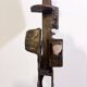 Brutalist bronze Floor Lamp with Incrusted Stones , 1970s