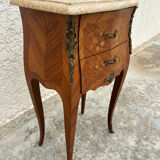 Pair of Louis XV style bedside tables in rosewood