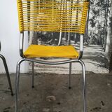 Set de 3 chaises scoubidou vintage