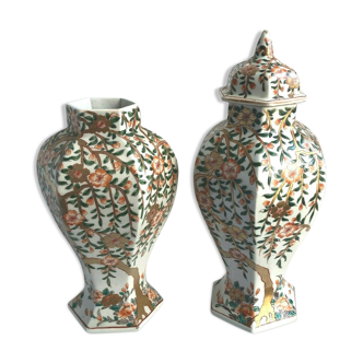 Paire de vase balustre en porcelaine de Chine