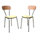 Pair of two-tone formica chairs from the 60s