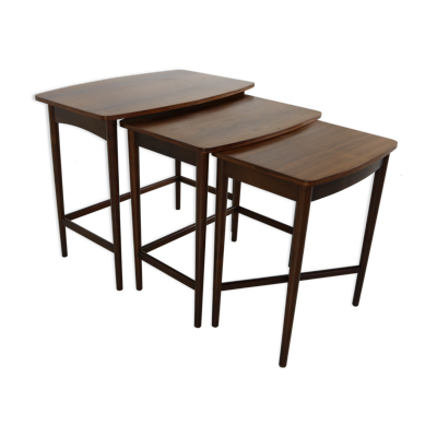 Tables gigognes en palissandre design danois des années soixante