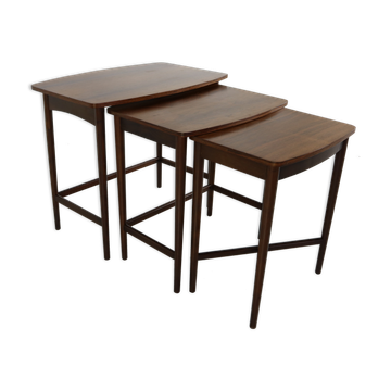 Sixties danish design rosewood nesting tables