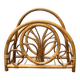 Vintage bamboo and wicker magazine rack