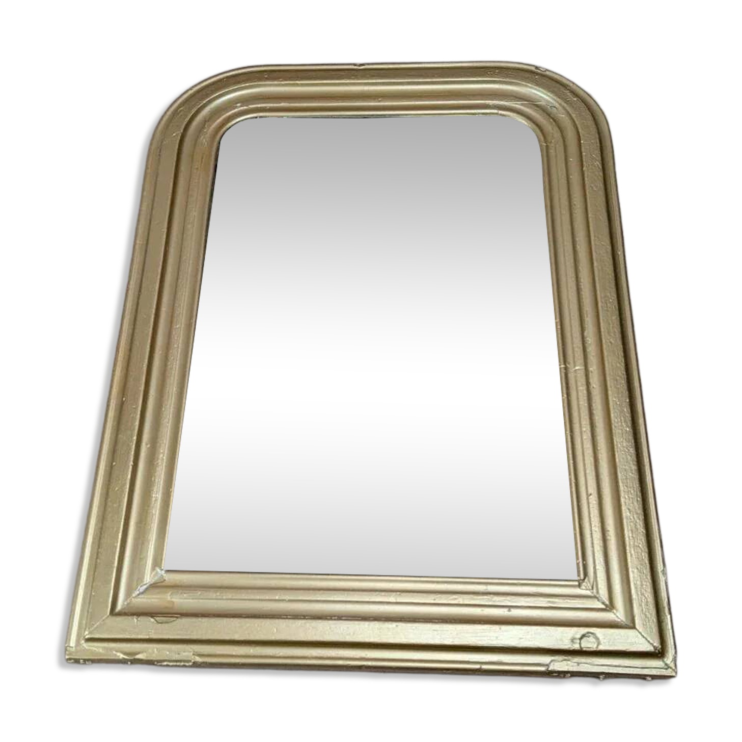 Antique Louis-Philippe style gilded patinated mirror