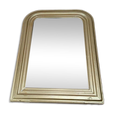 Miroir ancien style Louis-Philippe doré patiné