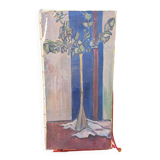 Old art nouveau canvas "the vase"
