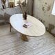 Travertine dining table 1970 Italy Tobia Scarpa