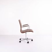 Oxford classic office chair - model 3291 - brown leather - Arne Jacobsen - Fritz Hansen