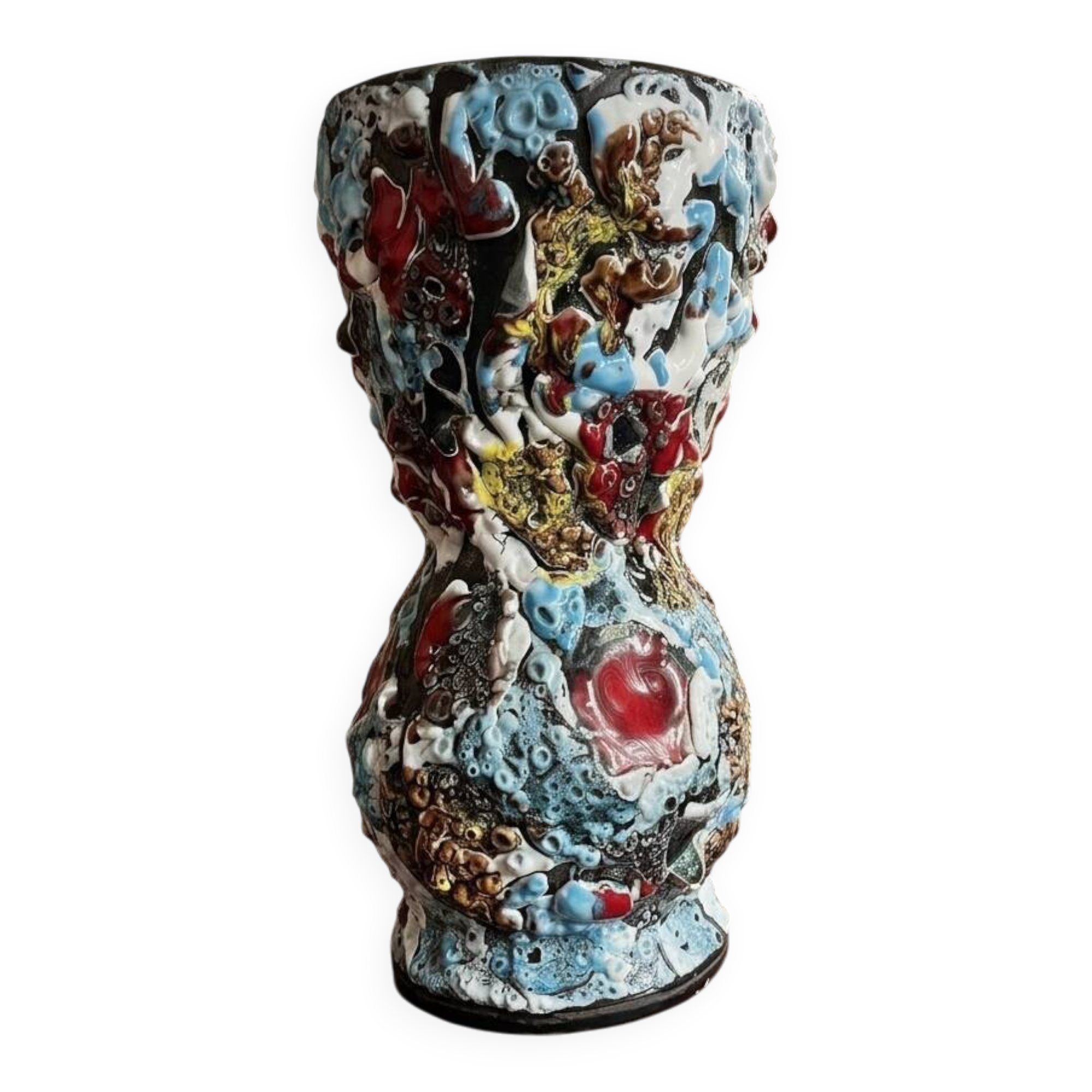 Vintage Ceramic Vase Fat Lava Style – German Design 70s – Yes