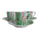 Set of 3 Limoges porcelain coffee cups Patrick Rey and Philippe Deshoulières