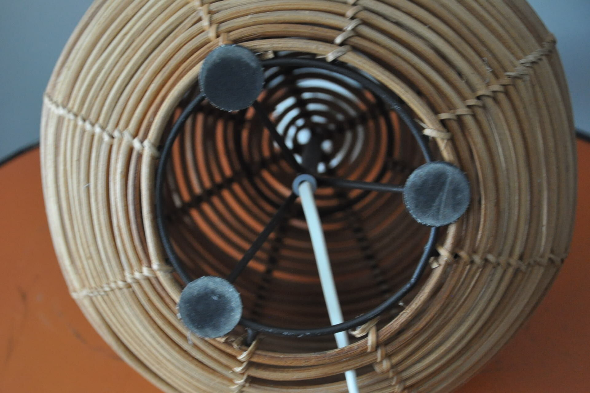 Rattan ball lamp foot