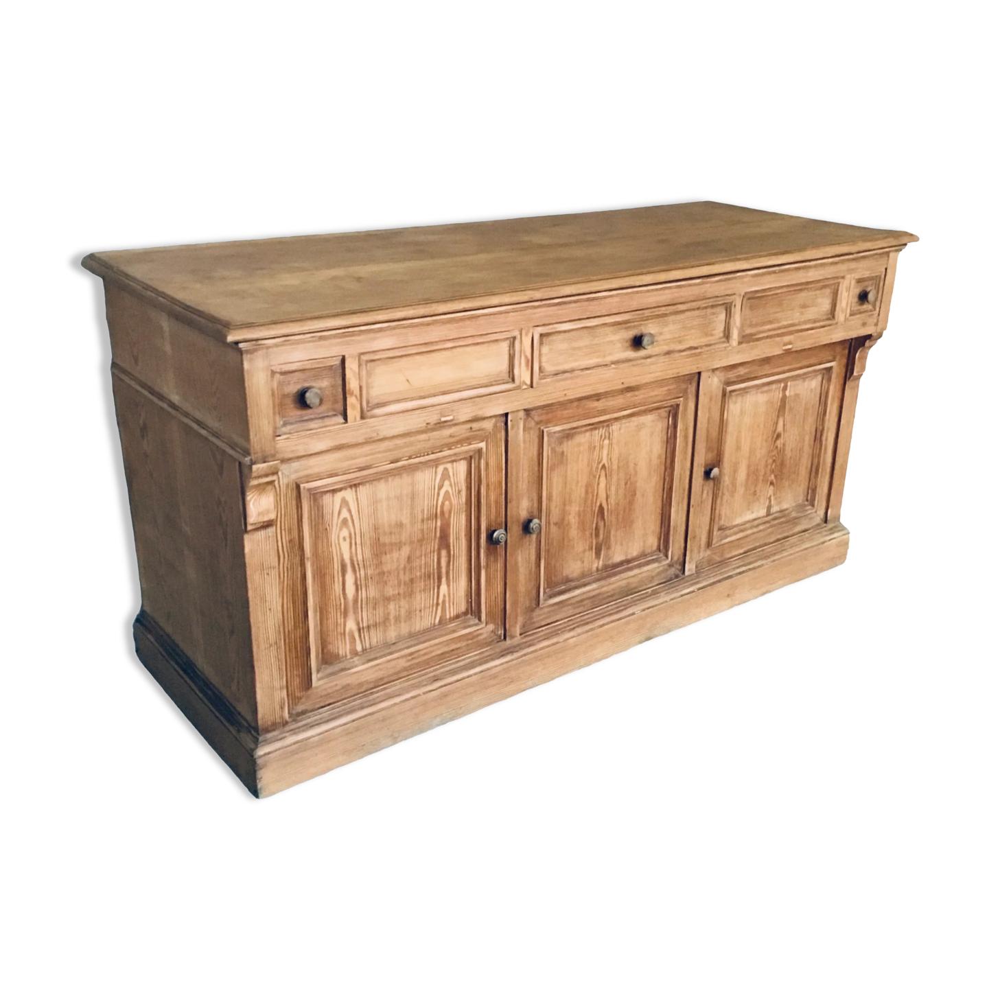 Counter or low sideboard in solid wood - craft furniture