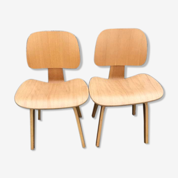 Restored molded plywood chairs