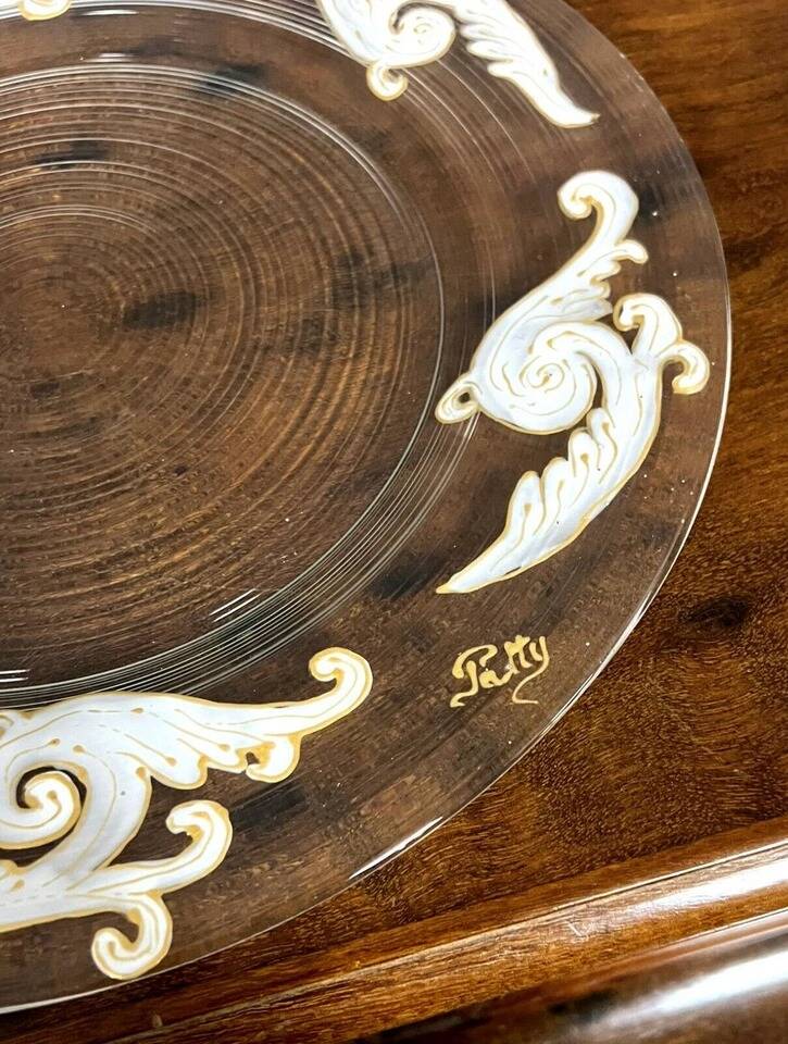 luxurious crystal vase and tray set / Murano - Baccarat