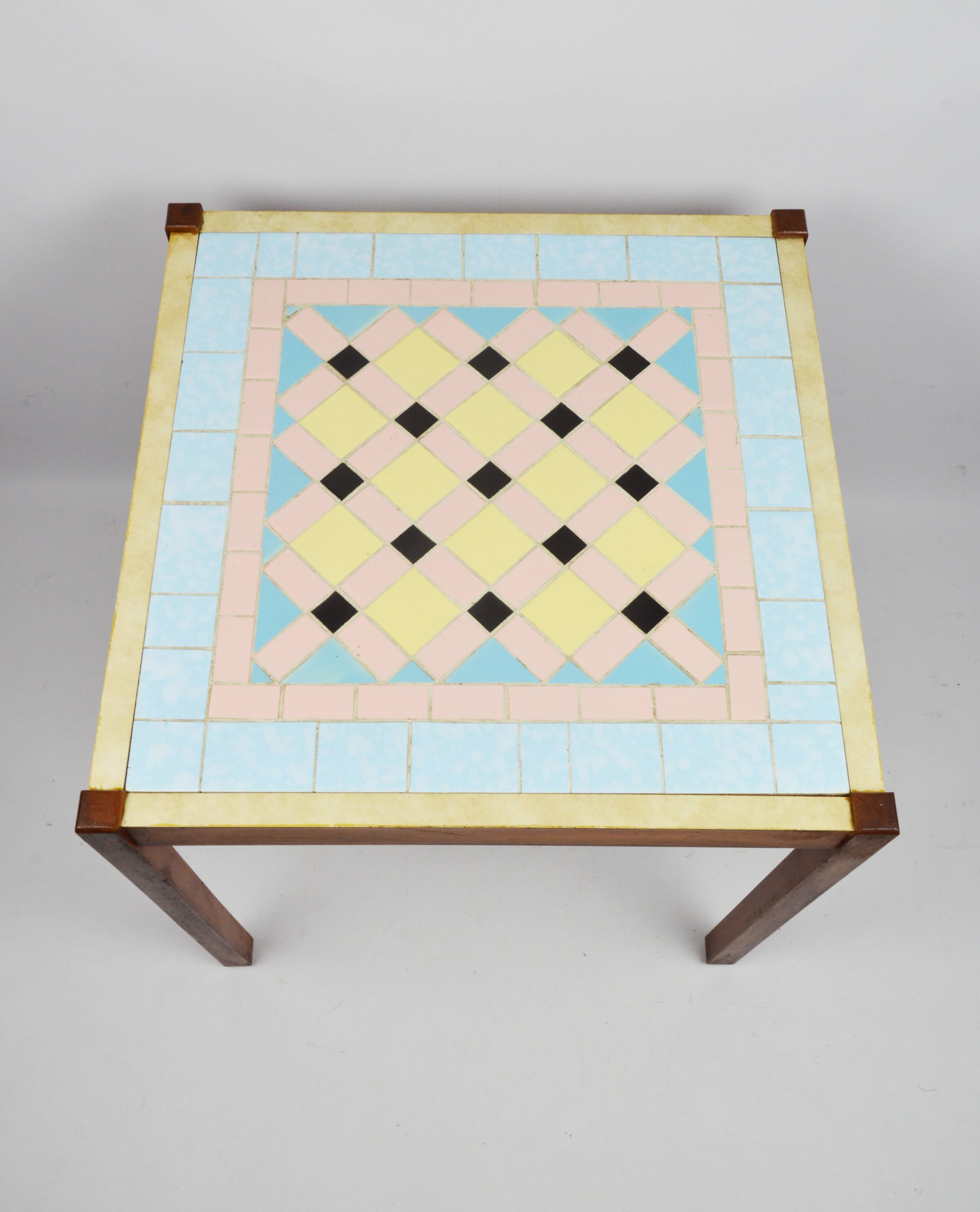 Table basse en mosaïque, années 1970