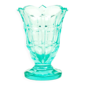 Vase Art Déco, cristal d'uranium, Moser, Tchécoslovaquie, années 1930
