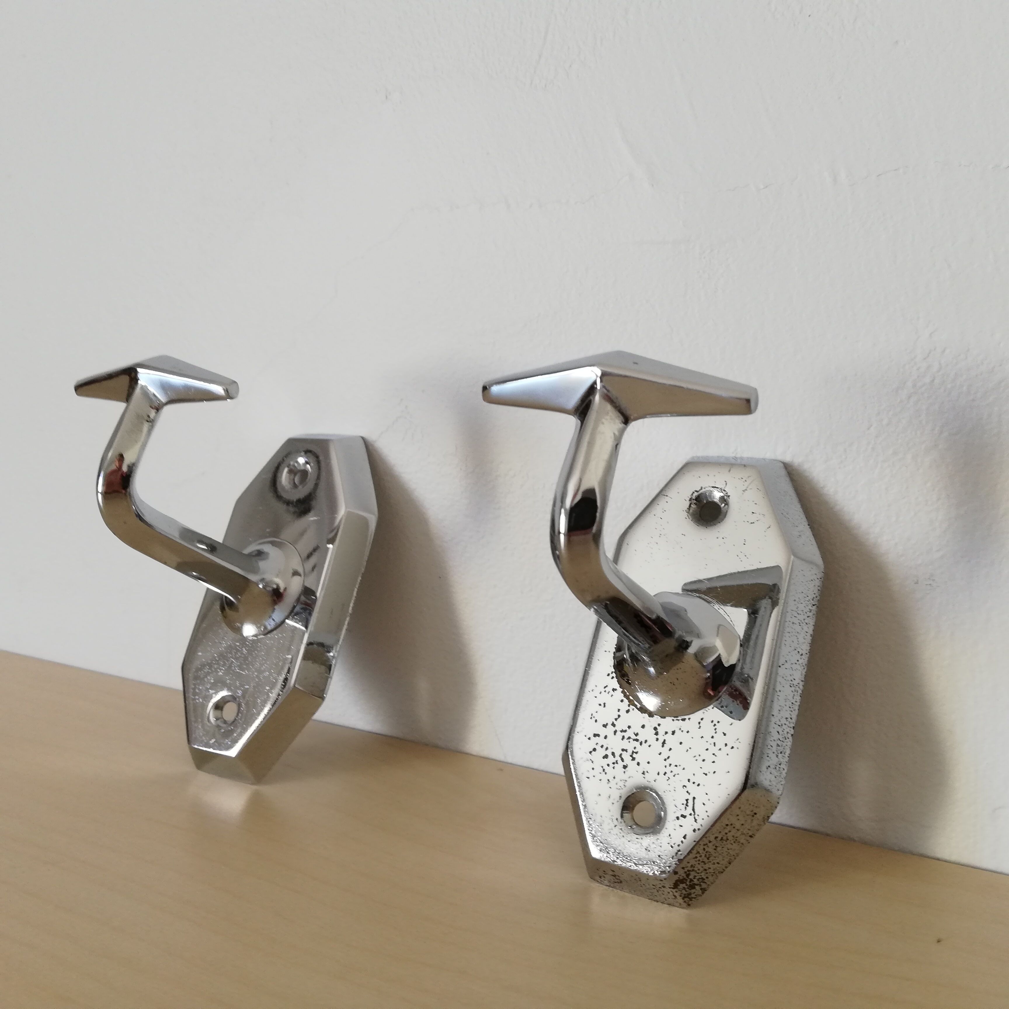 Pair of chrome metal pads