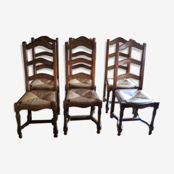 Set of 6 Chairs Dining oak