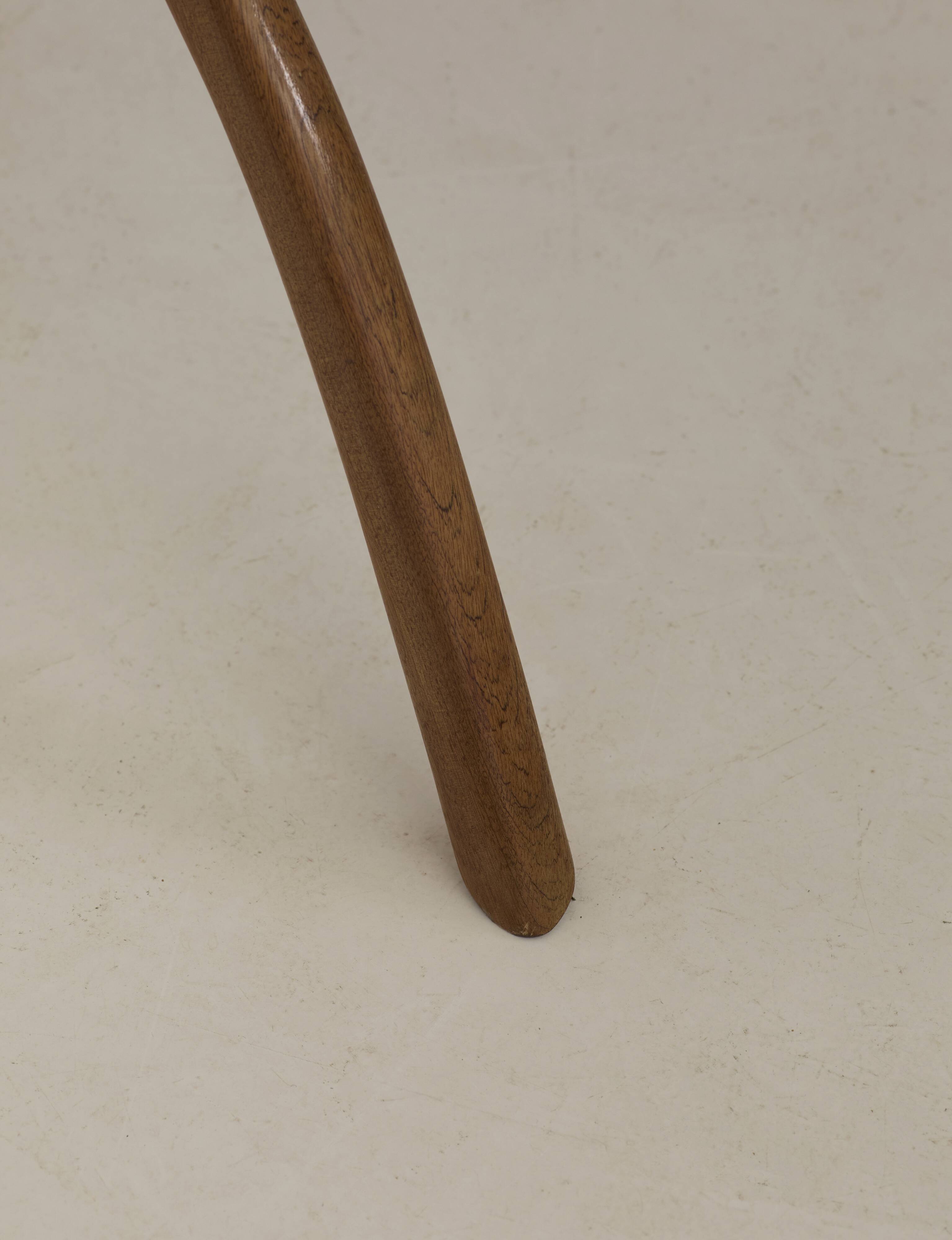 Handcrafted folding chair in solid wood (Iroko) vintage circa 1970.